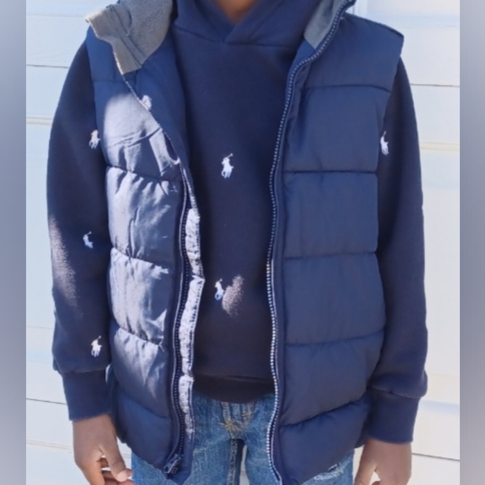 Navy Blue Polo Logo Sweat Shirt